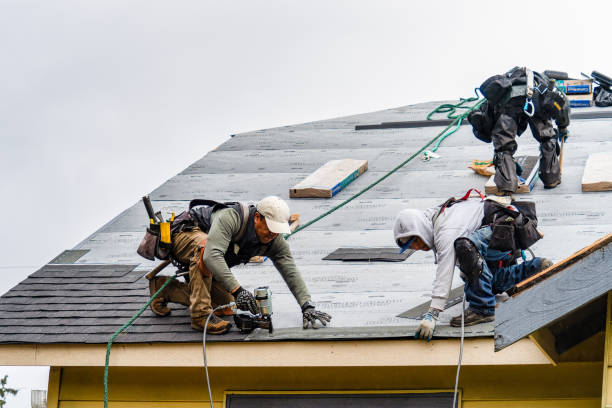 Professional Gutter Installation technician working in New Lisbon, WI
